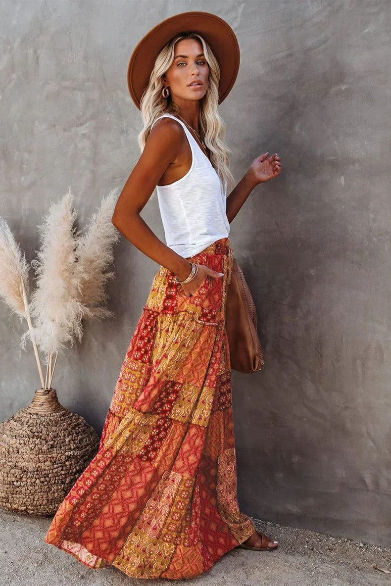 Perugia Tiered Maxi Skirt