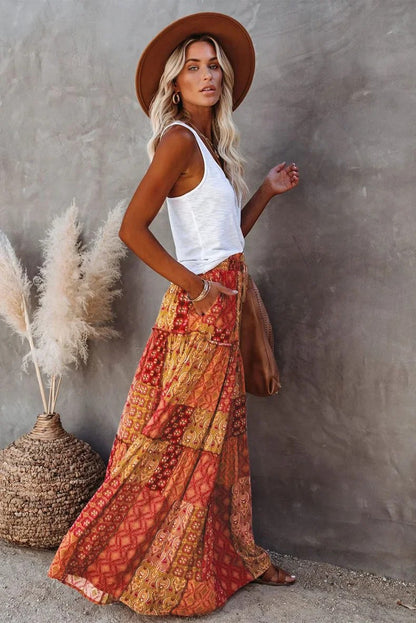 Perugia Tiered Maxi Skirt