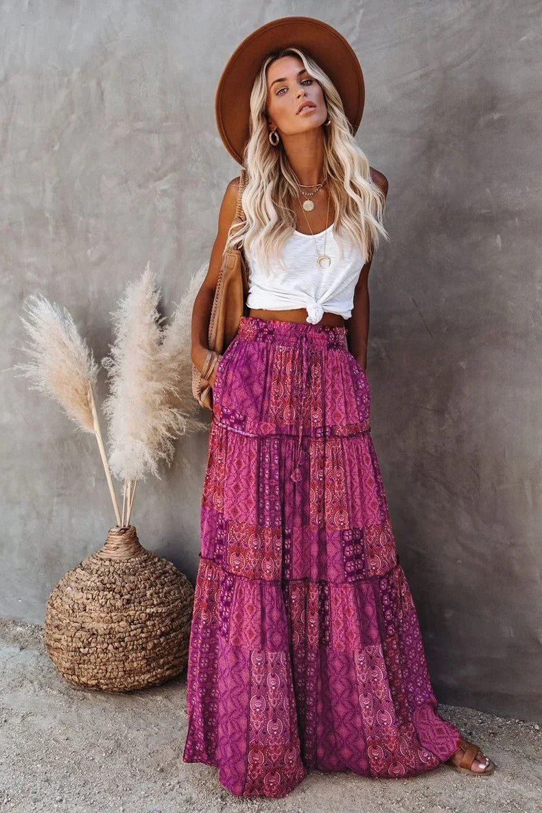 Perugia Tiered Maxi Skirt