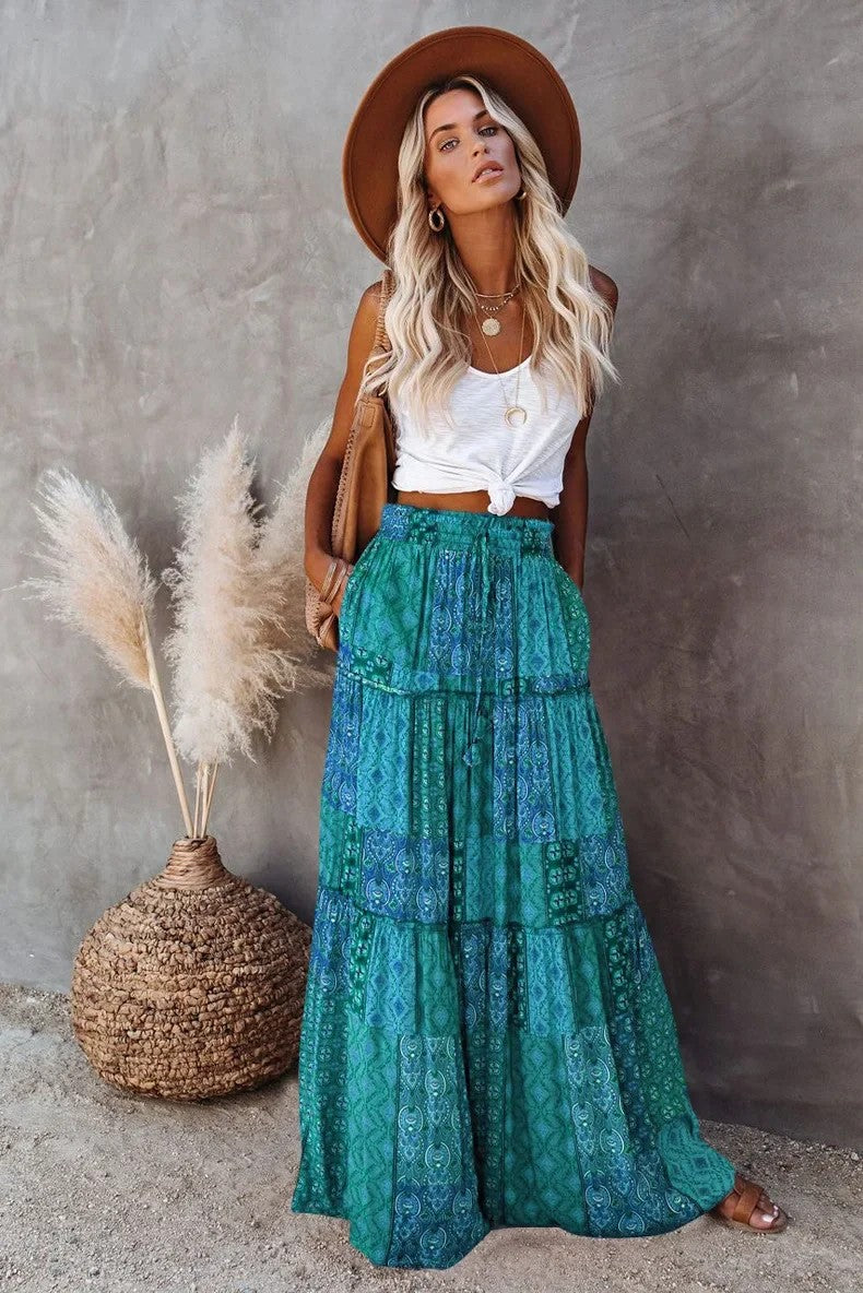 Perugia Tiered Maxi Skirt