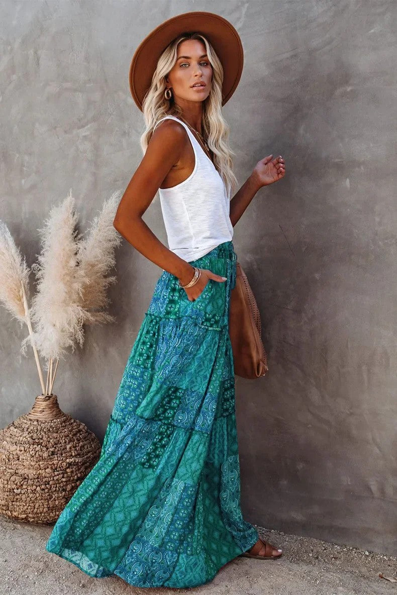 Perugia Tiered Maxi Skirt