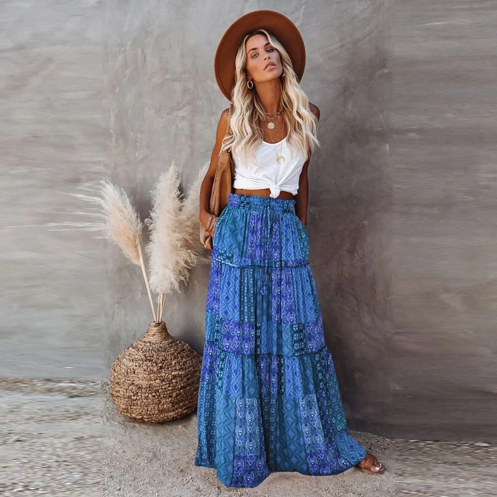 Perugia Tiered Maxi Skirt