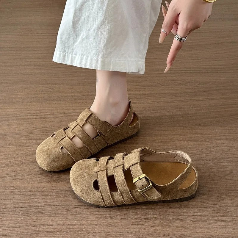 Piacenza Suede Sandals - Desert Khaki