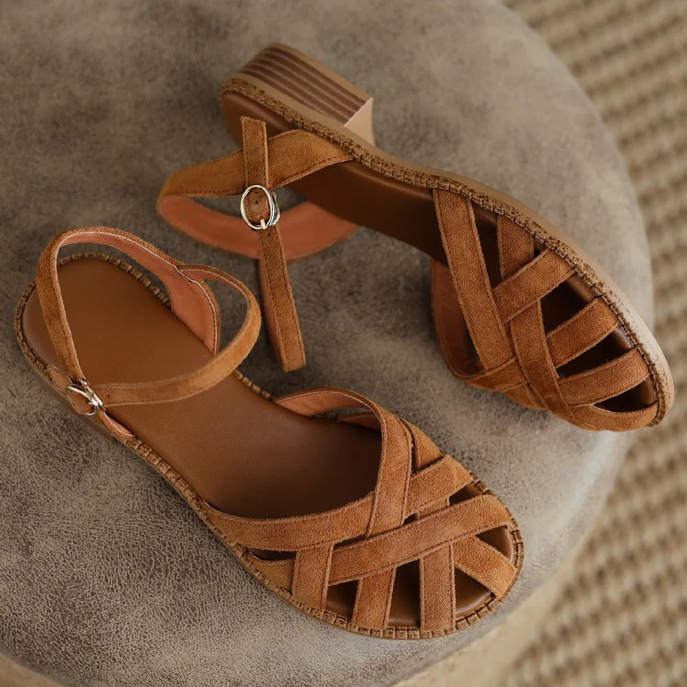 Pienza Braided Suede Sandals