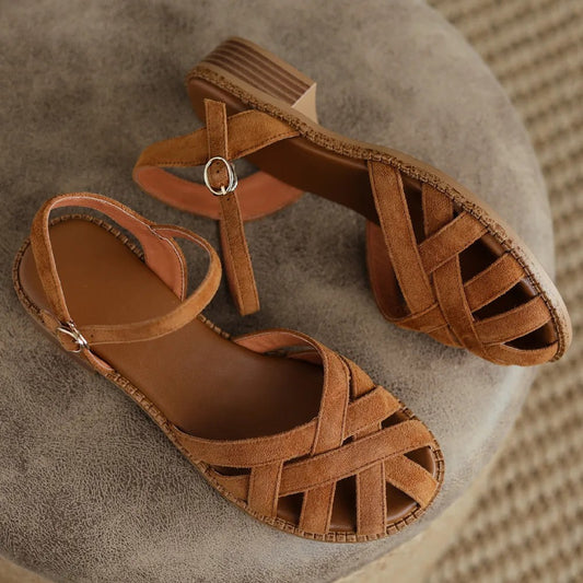 Pienza Braided Suede Sandals