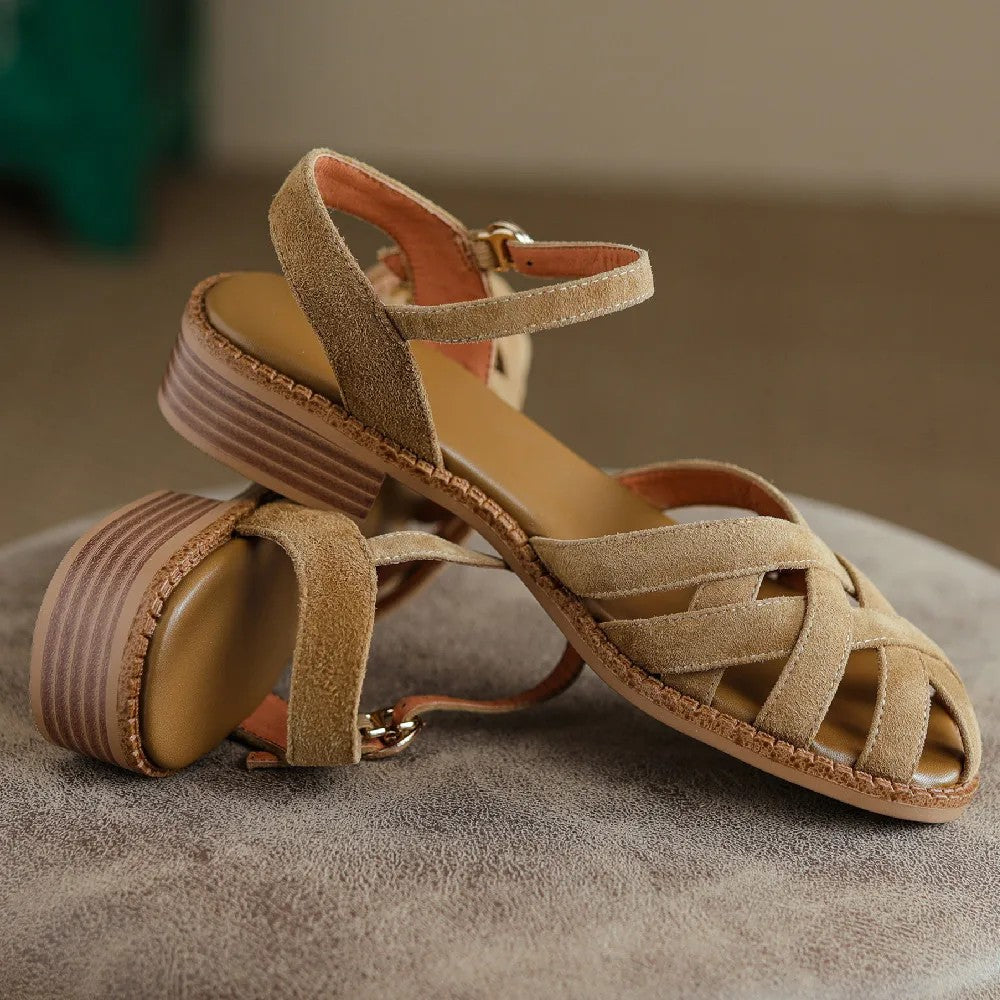 Pienza Braided Suede Sandals