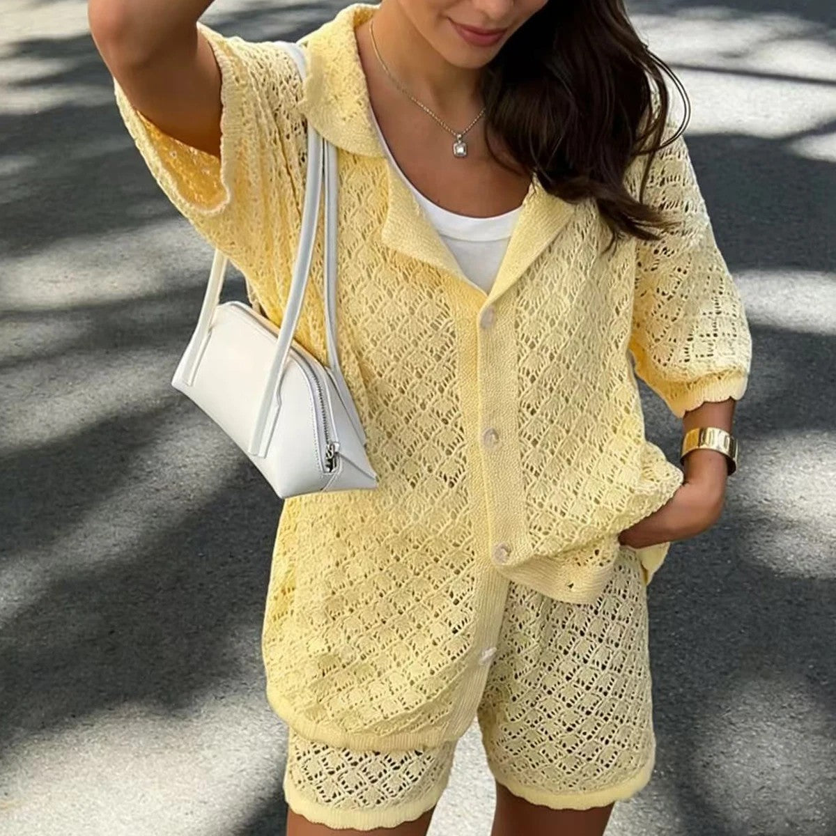 Pila Hollow Knit Set