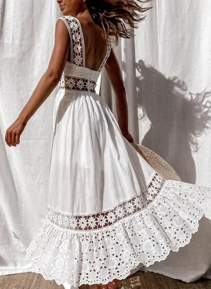 Pisa Cotton Lace Maxi Dress
