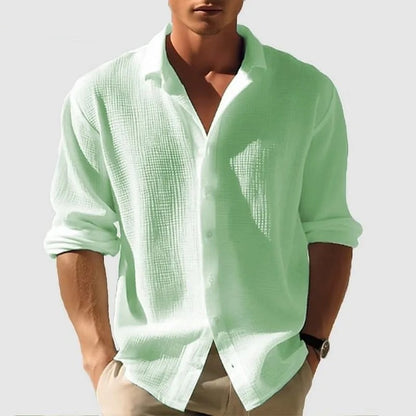 Poitiers Waffle Button-Down - Sage Green