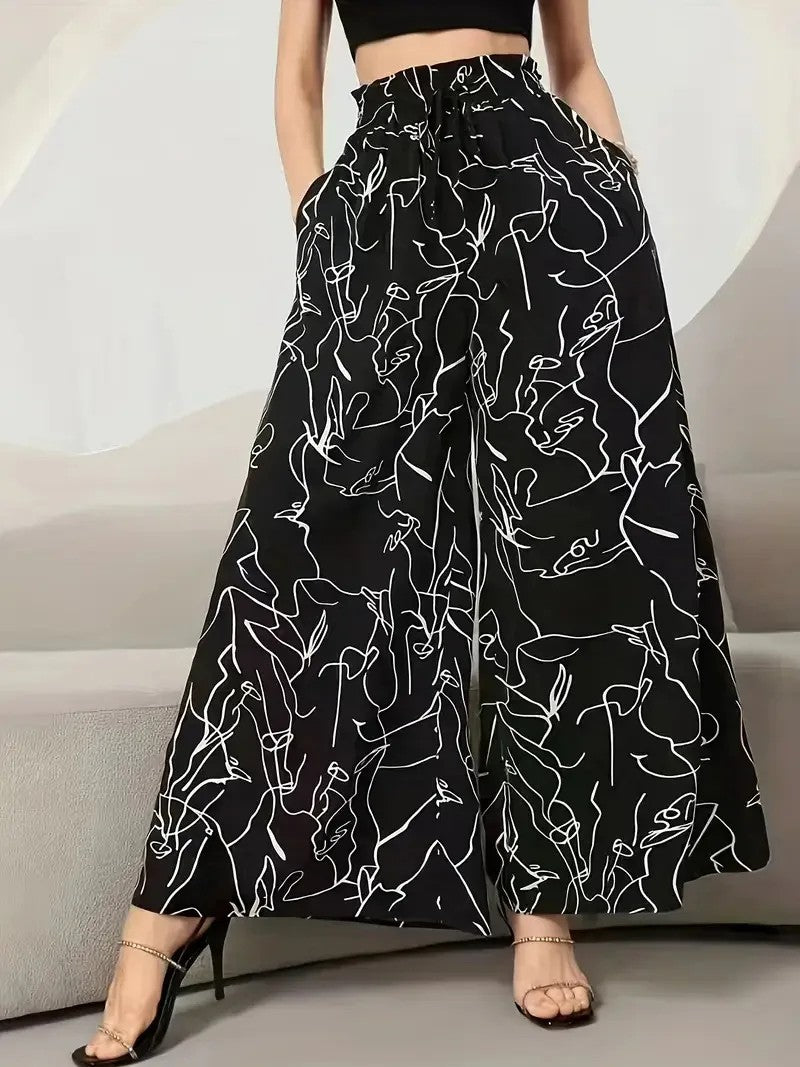 Portofino Draped Culottes - Classic Black
