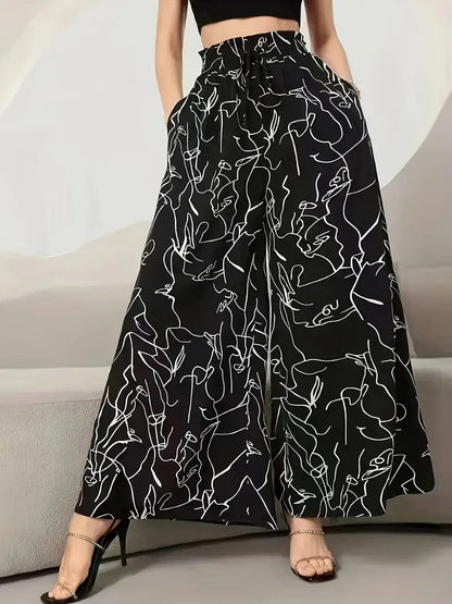 Portofino Draped Culottes - Classic Black