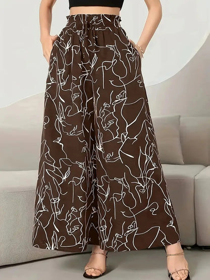Portofino Draped Culottes - Rich Mocha