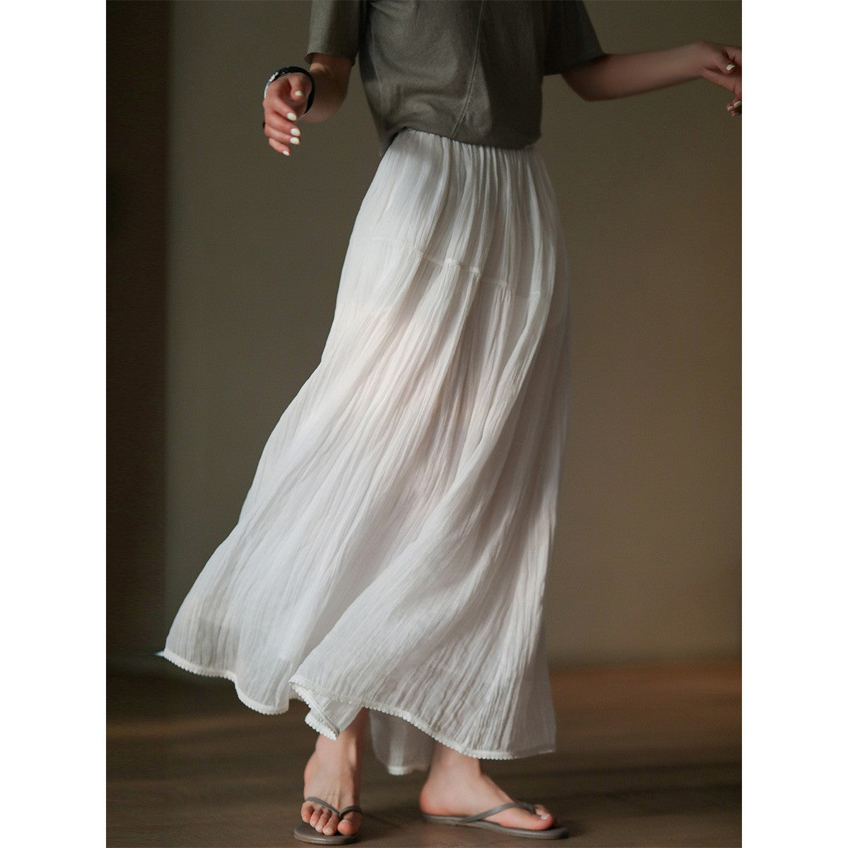 Portofino Textured Maxi Skirt