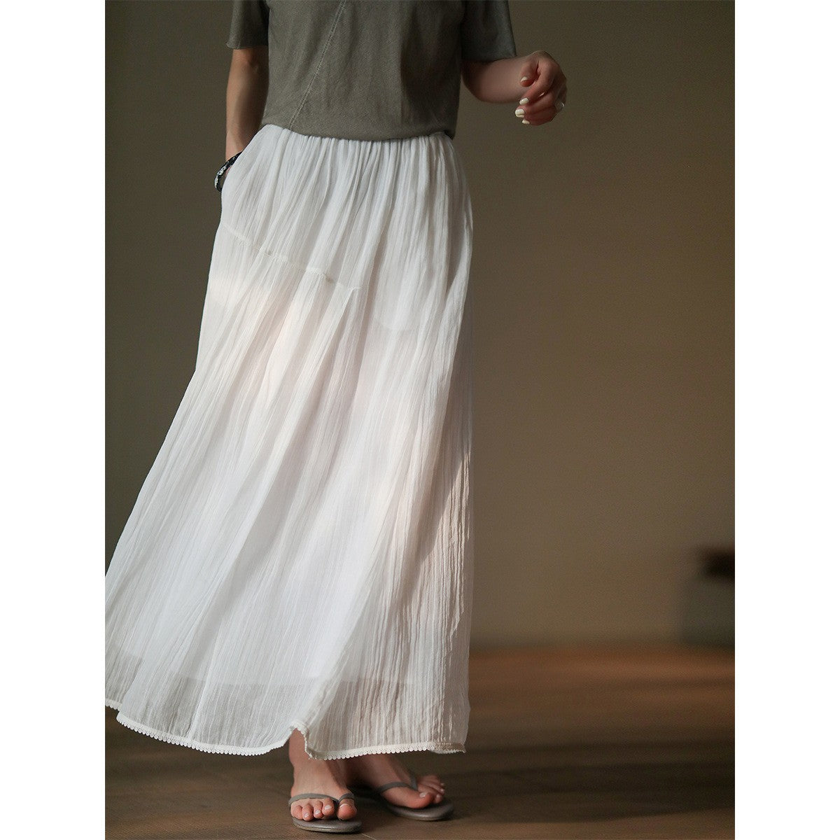 Portofino Textured Maxi Skirt