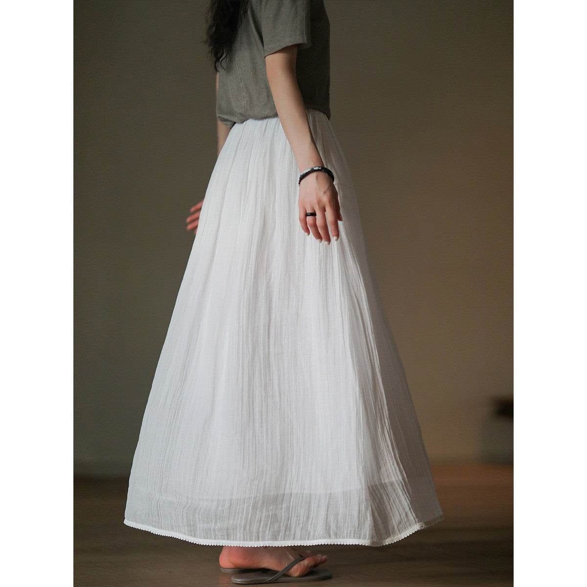 Portofino Textured Maxi Skirt