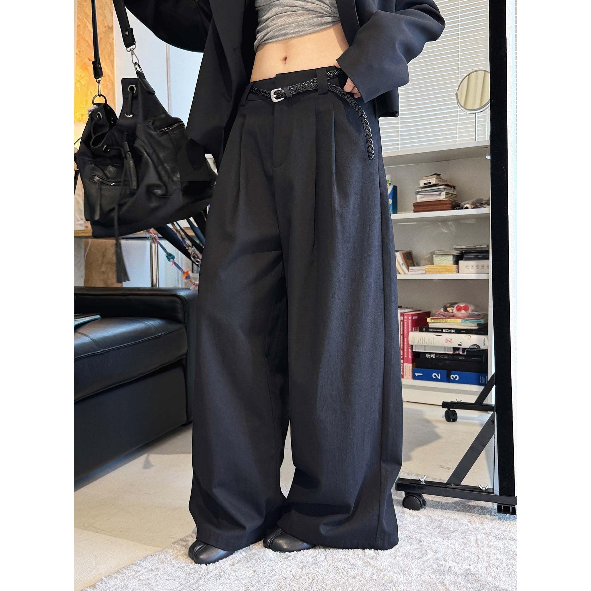Prato Cotton Linen Pants - Black