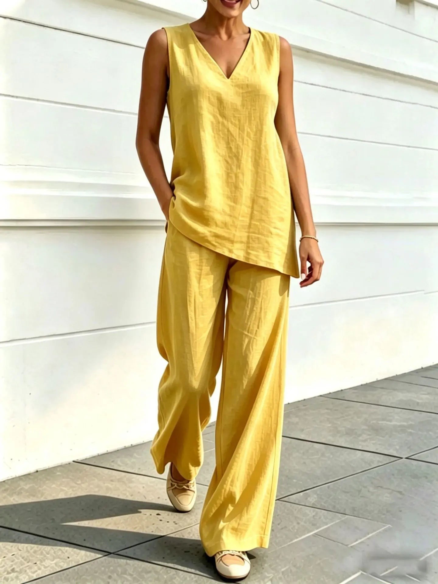 Prato Relaxed Two Piece Set - Saffron