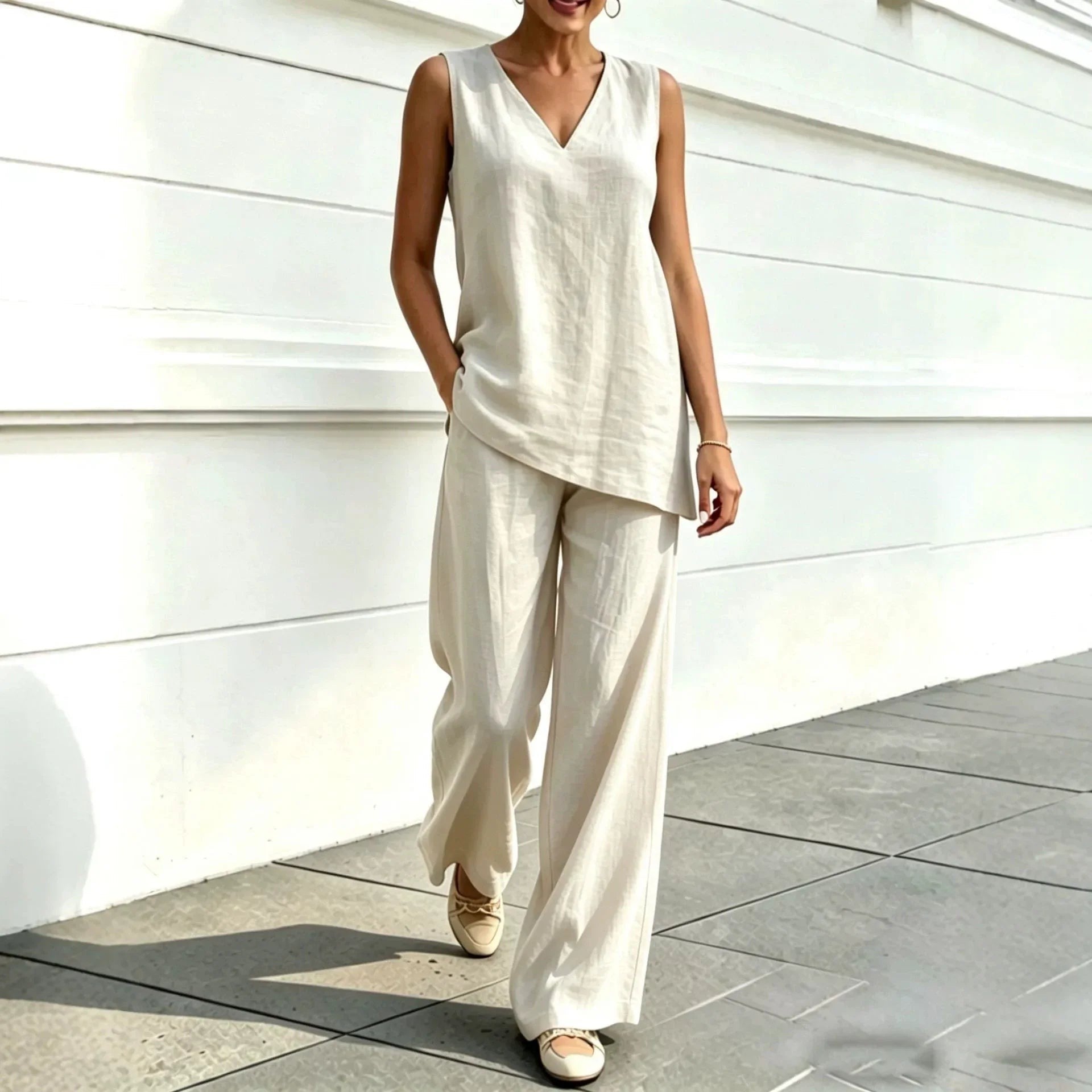 Prato Relaxed Two Piece Set - Sand