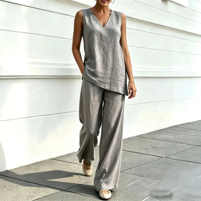 Prato Relaxed Two Piece Set - Charcoal