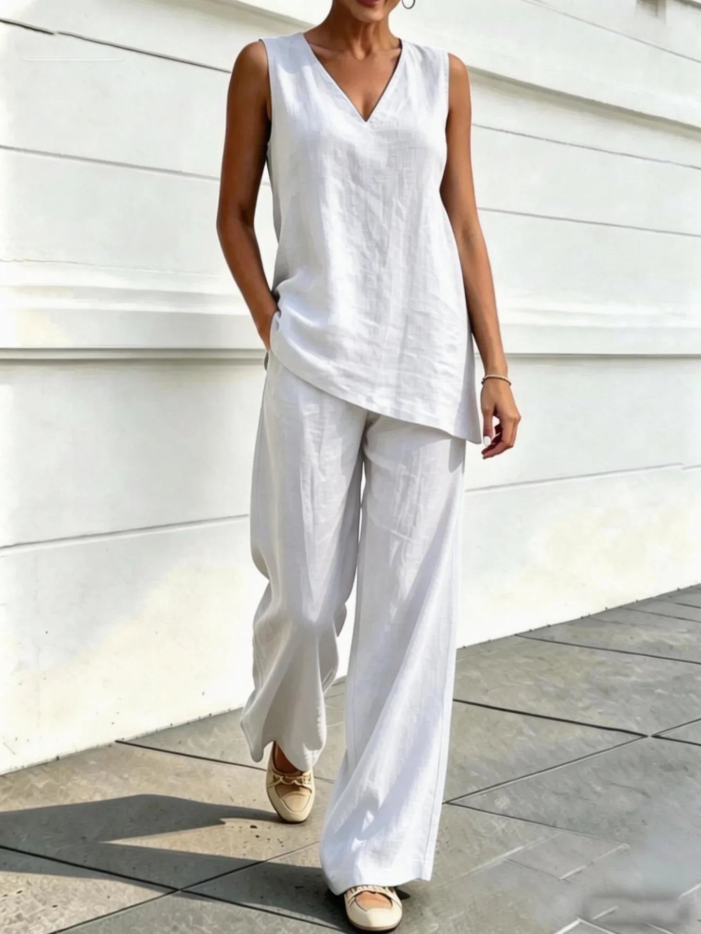 Prato Relaxed Two Piece Set - Ivory