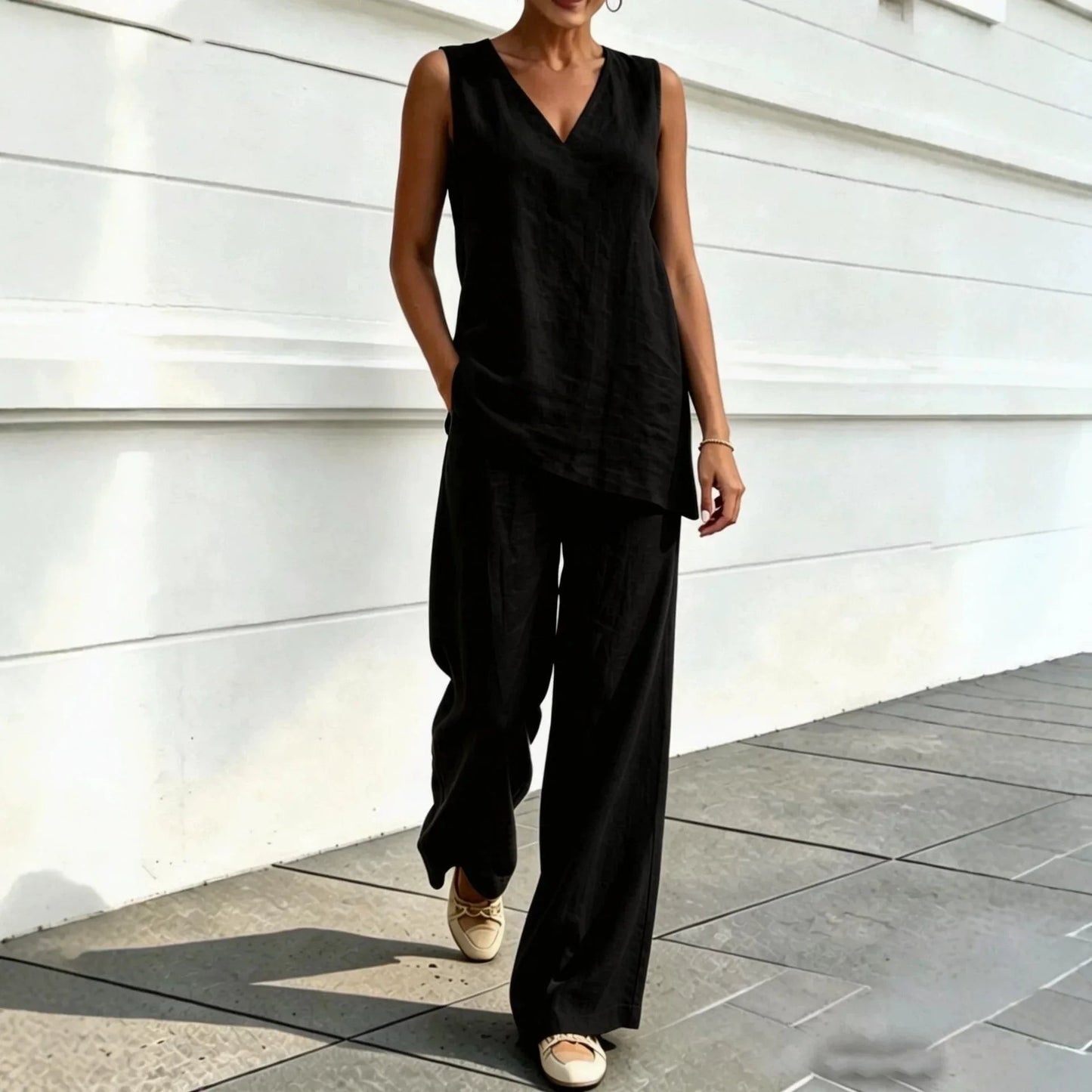 Prato Relaxed Two Piece Set - Onyx