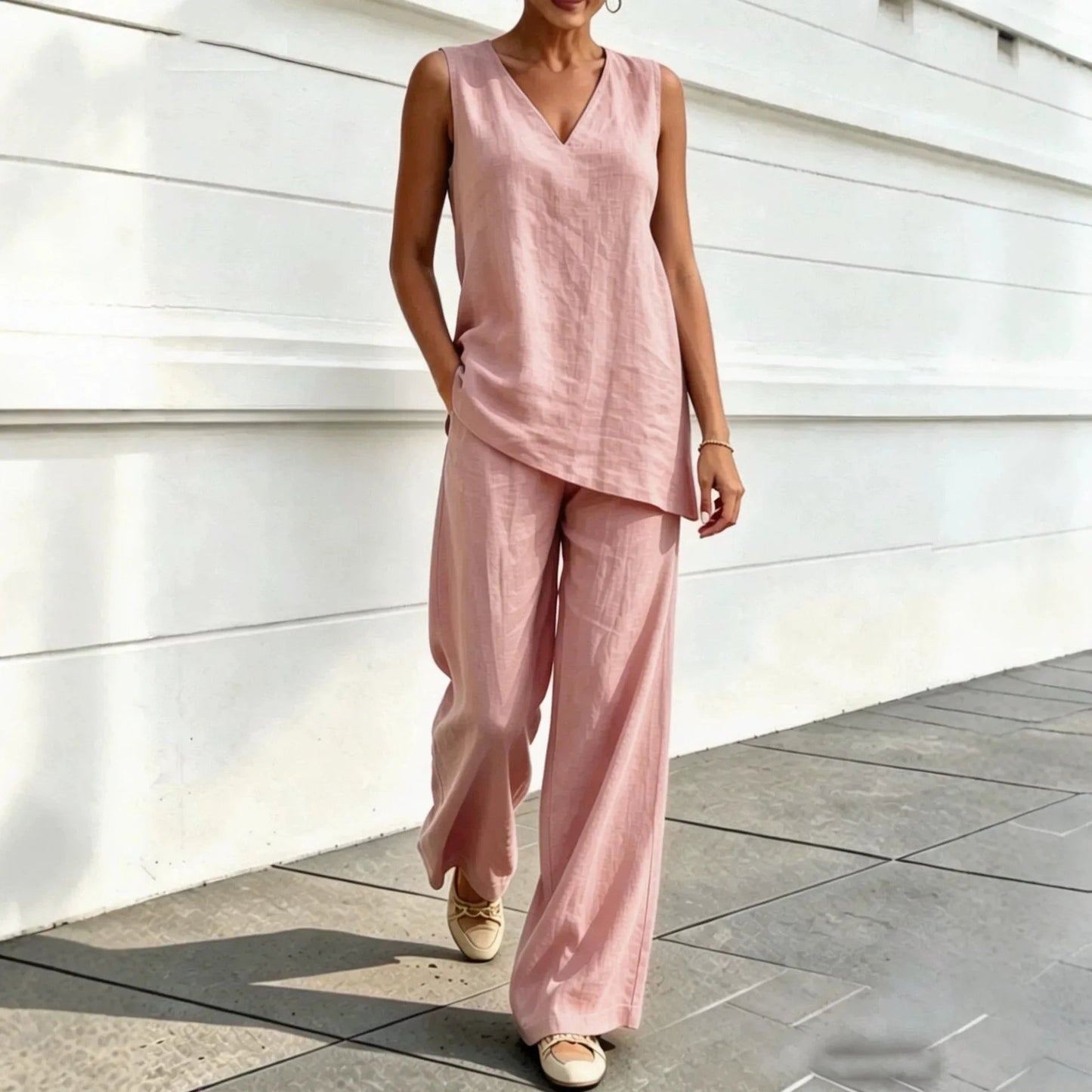 Prato Relaxed Two Piece Set - Rose