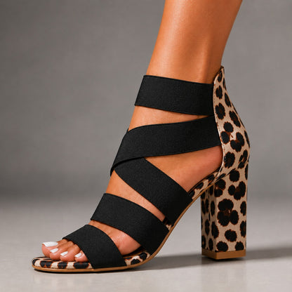 Ravello Leopard Heeled Pumps - Sand Leopard