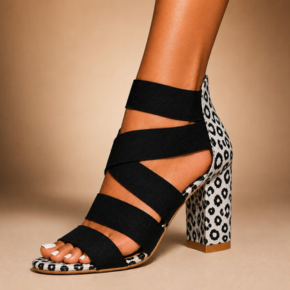 Ravello Leopard Heeled Pumps - Snow Leopard