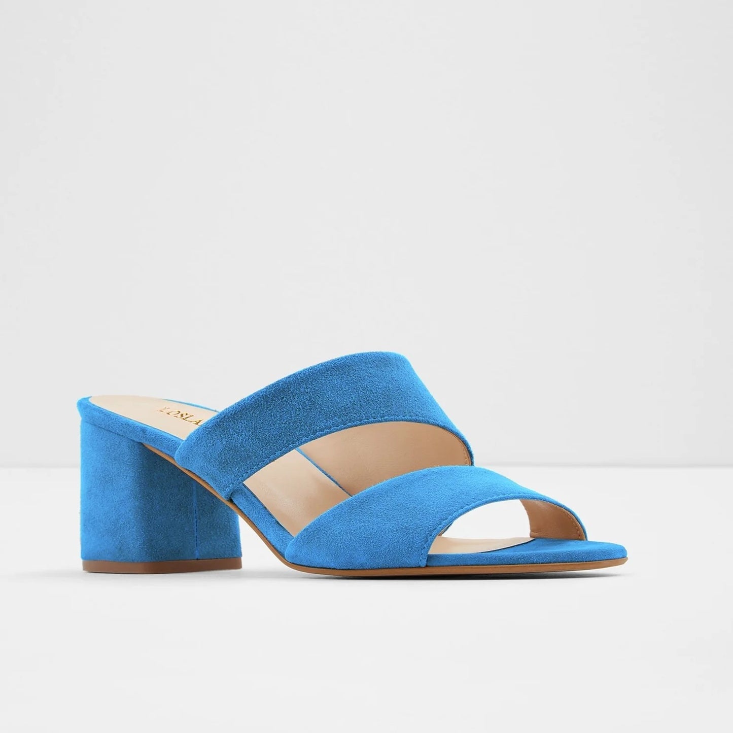 Regent Faux Suede Mules - Azure