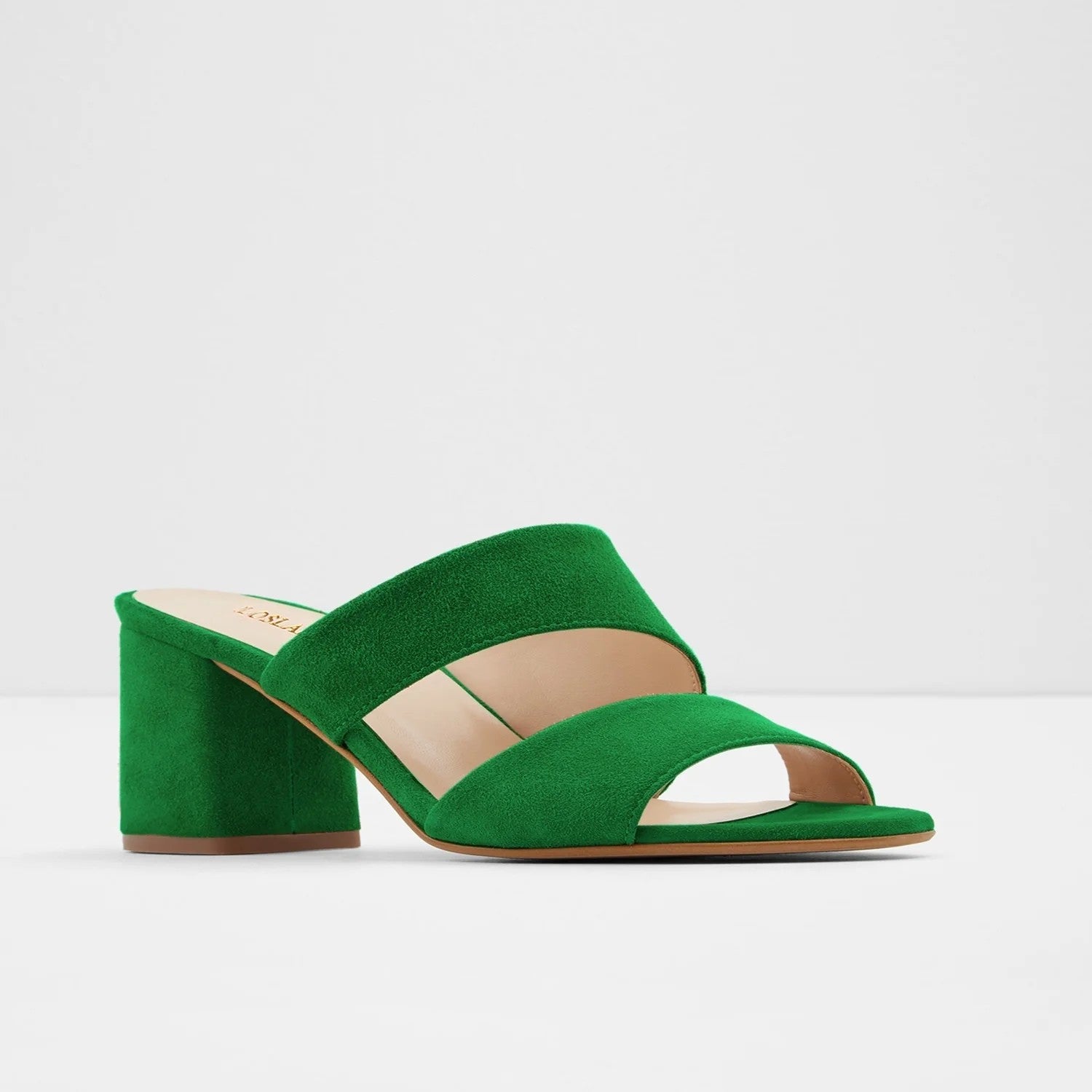 Regent Faux Suede Mules - Forest Green