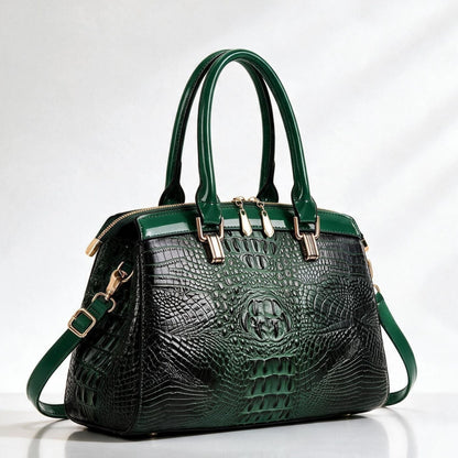 Reggio Croc Handbag - Forest Green