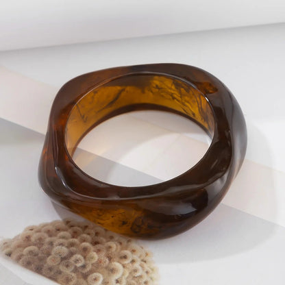 Rennes Irregular Resin Ring - Espresso