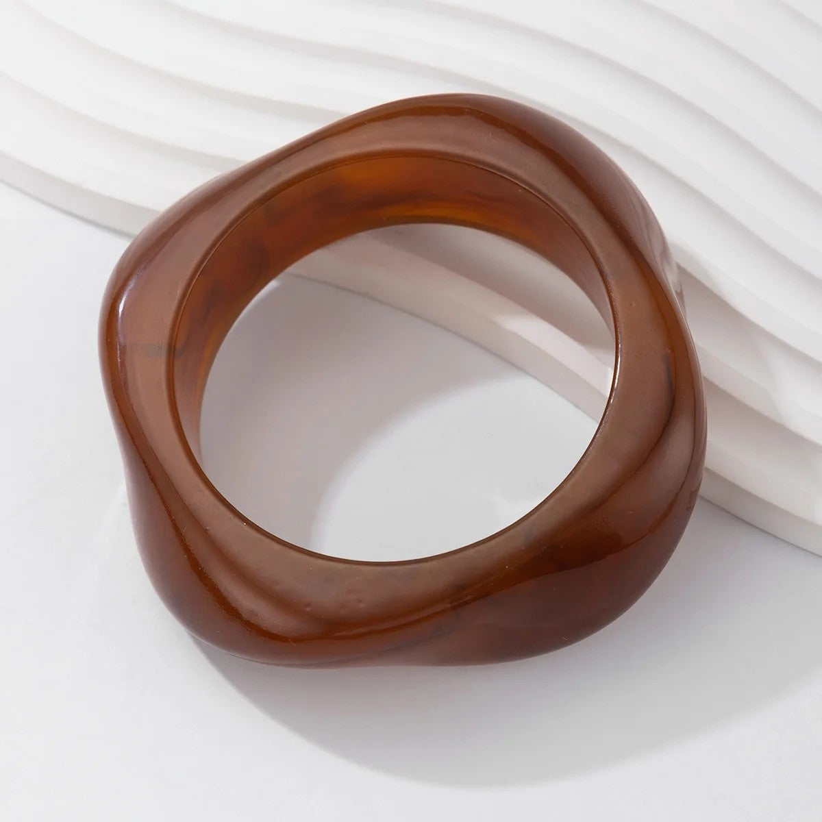 Rennes Irregular Resin Ring - Hazel