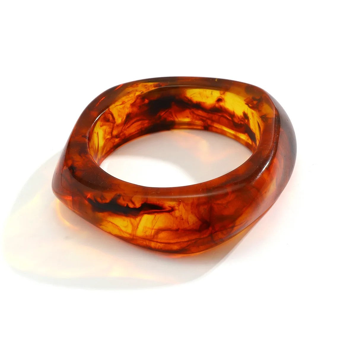 Rennes Irregular Resin Ring - Tortoise