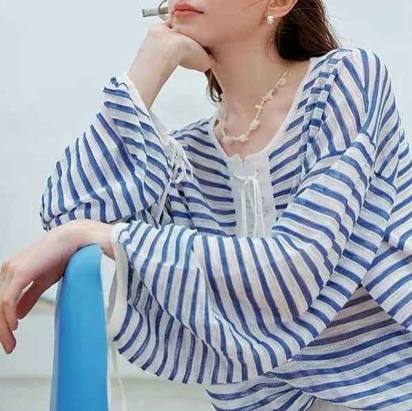Riviera Striped Knit Top