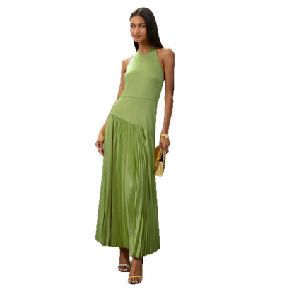 Riviera Pleated Halter Dress