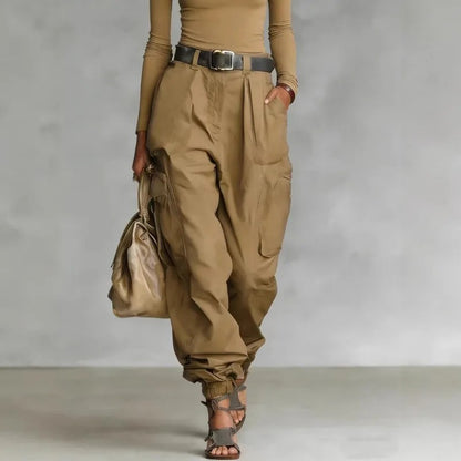 Roux Cuffed Utility Pants - Khaki