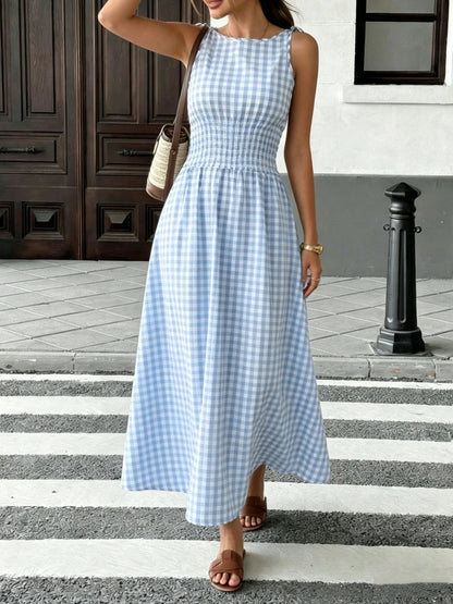 Savoy Gingham Maxi Dress