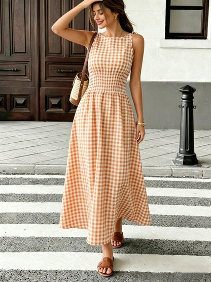 Savoy Gingham Maxi Dress