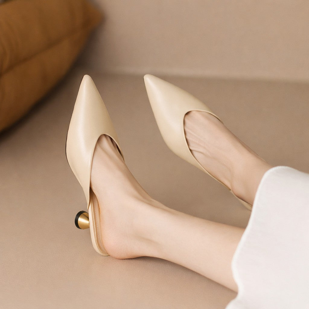 Sintra Kitten Heel Pumps - Champagne Nude