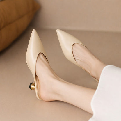 Sintra Kitten Heel Pumps - Champagne Nude