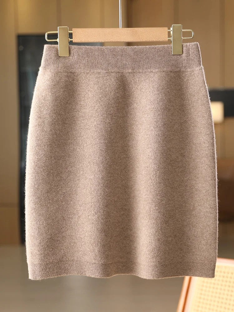 Strasbourg Merino Wool Cashmere Mini Skirt