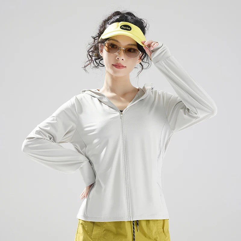 Summit Sun Protection Hoodie - Silver Cloud