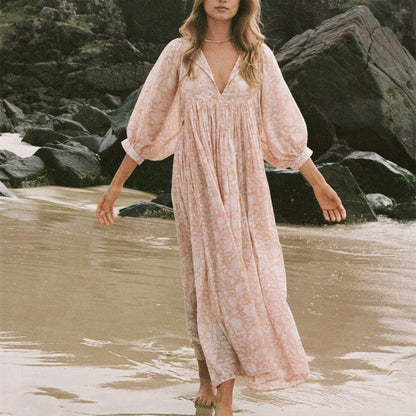 Taormina Floral Maxi Dress - Blush Floral