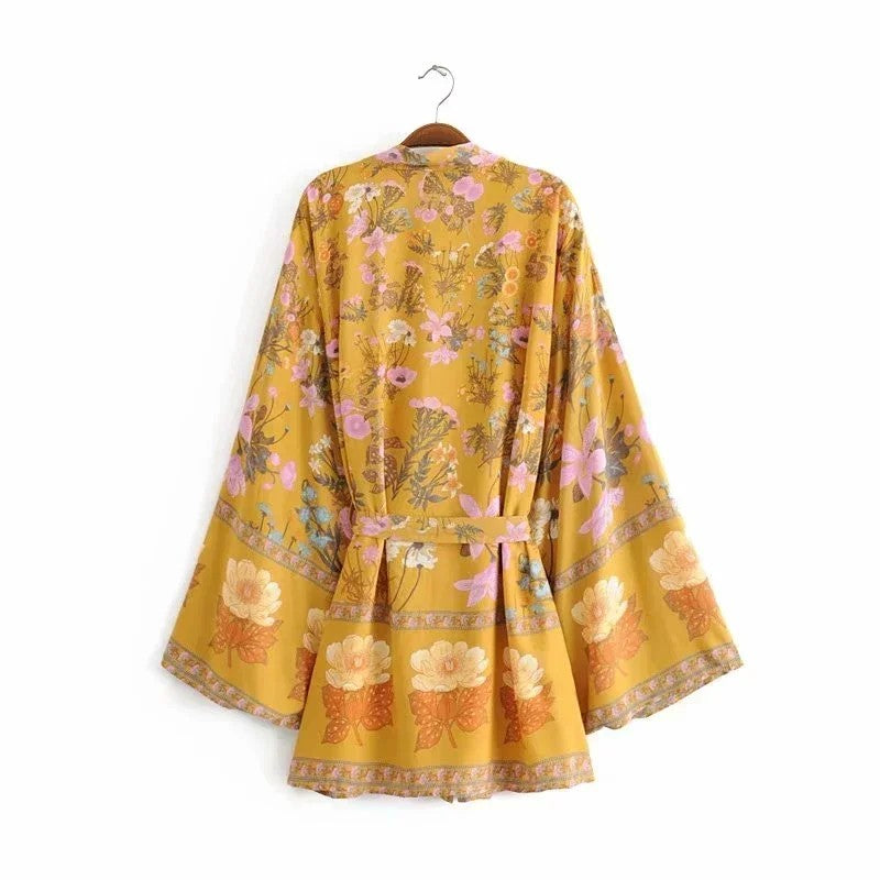 Taranto Floral Tie Kimono