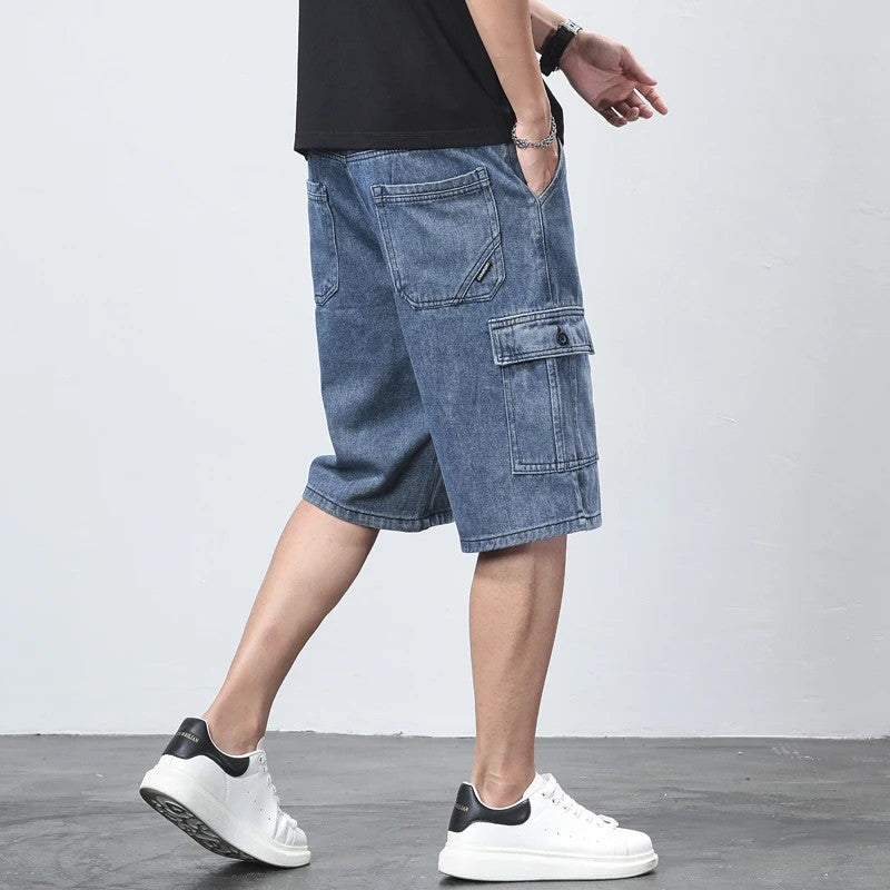 Tarragona Denim Cargo Shorts