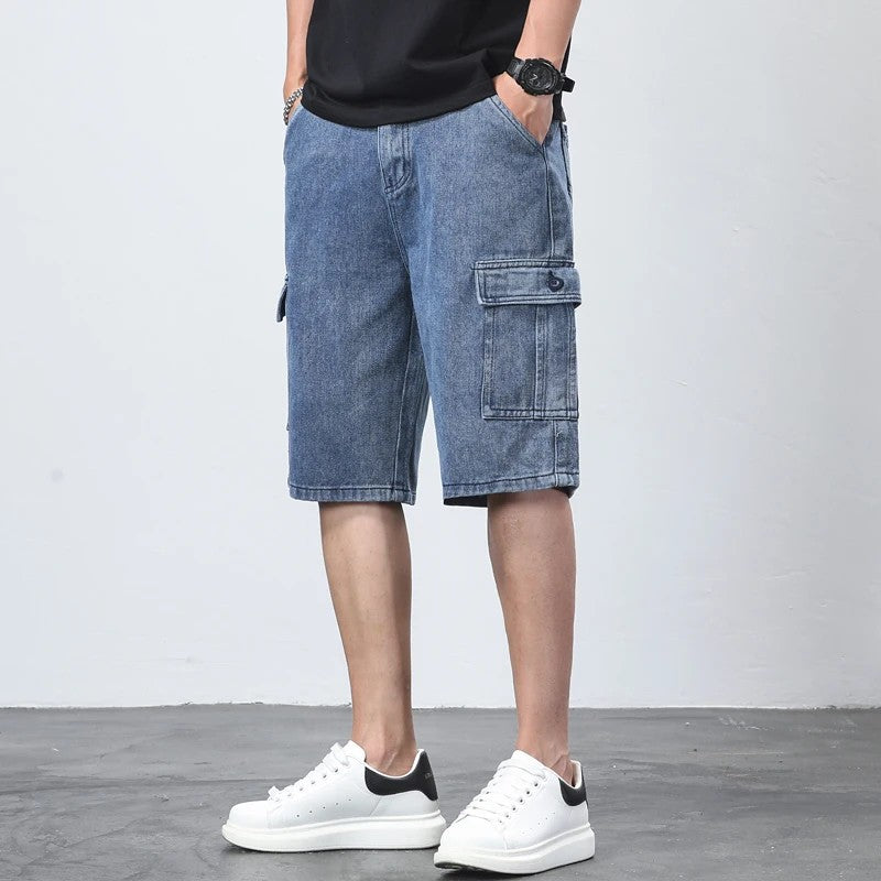 Tarragona Denim Cargo Shorts