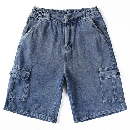 Tarragona Denim Cargo Shorts - Indigo Blue