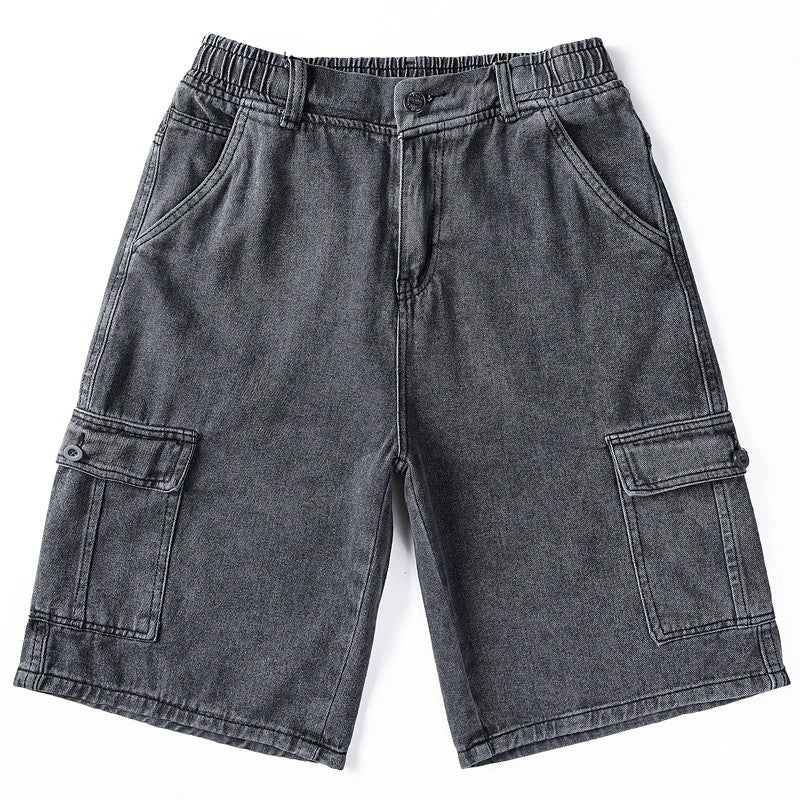 Tarragona Denim Cargo Shorts - Slate Gray