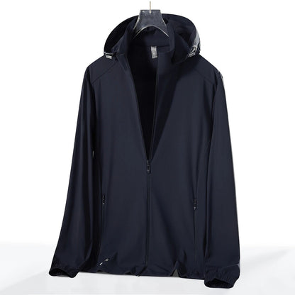 Tempo UV Hooded Jacket - Navy Blue